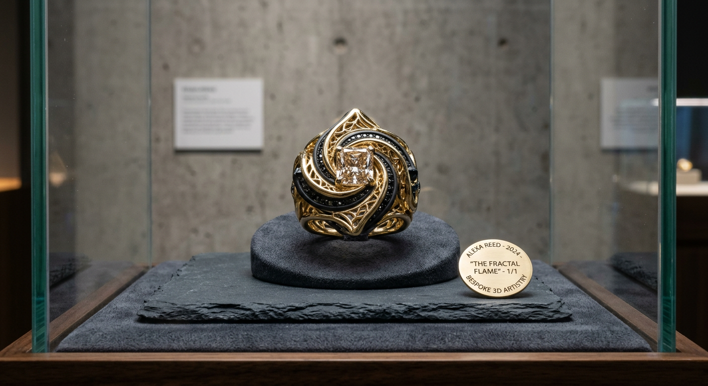 3D printed bespoke fine-jewelry piece
